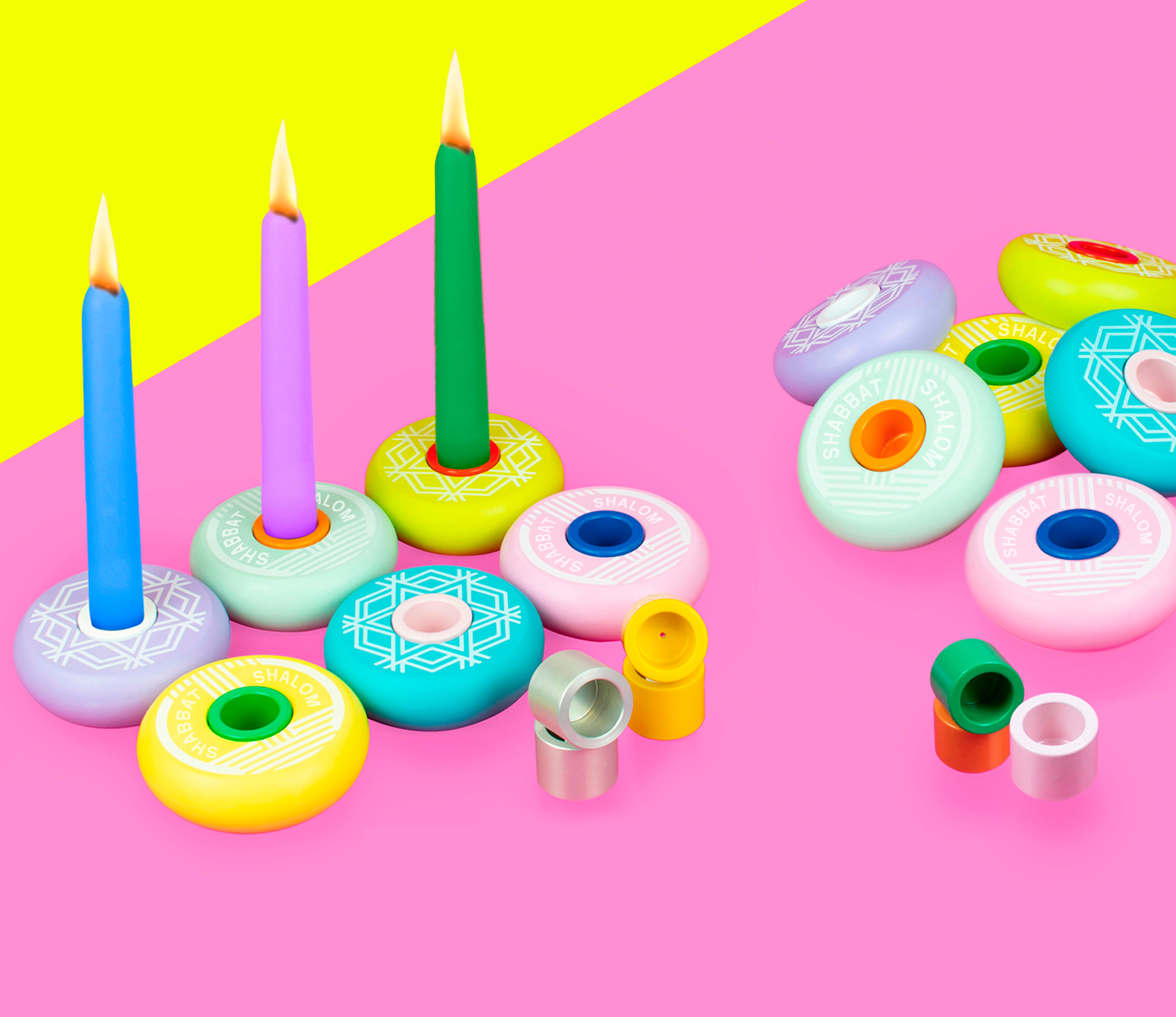 PLATZ - MAGEN DAVID CANDY CANDLESTICKS