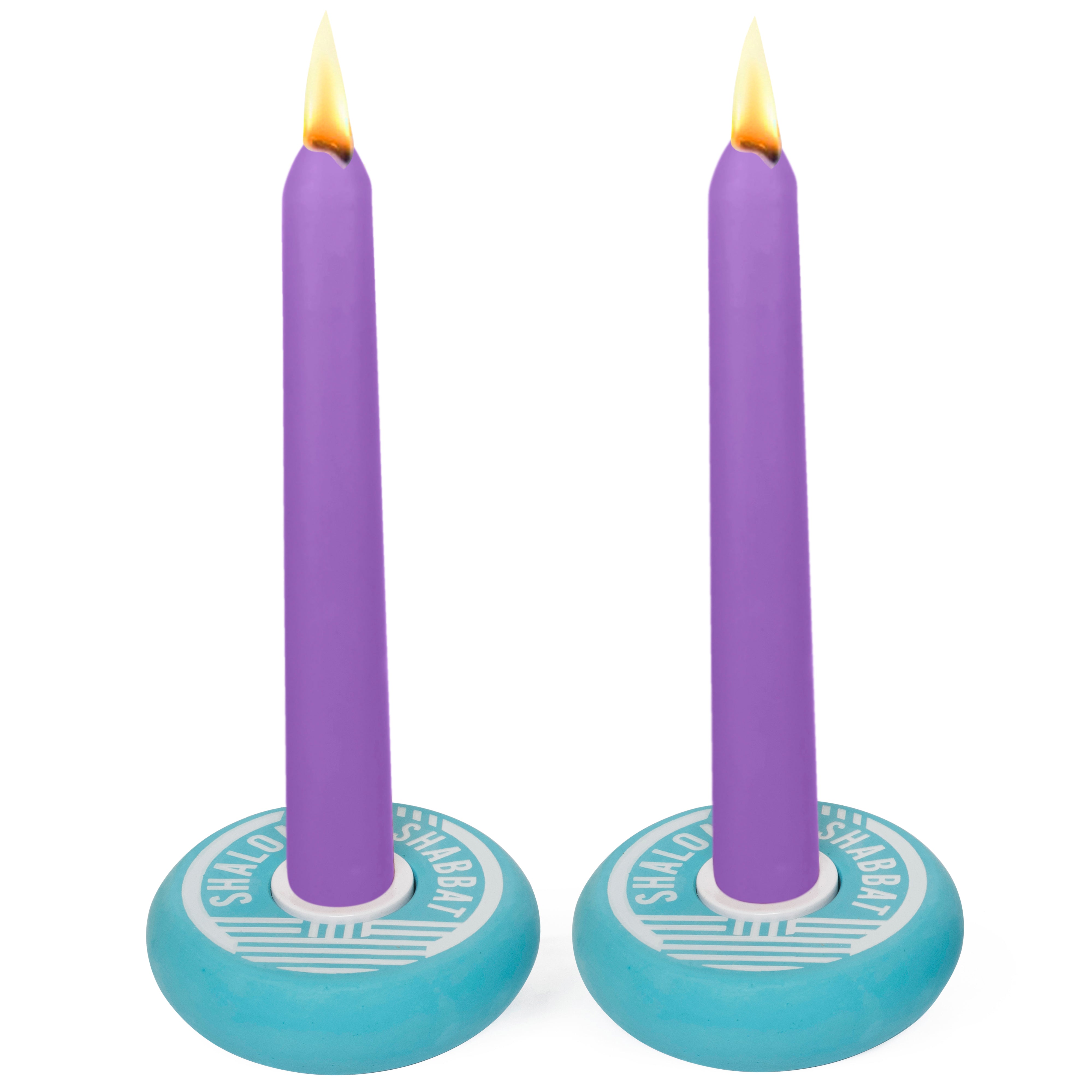 PLATZ - SHABBAT SHALOM CANDY CANDLESTICKS