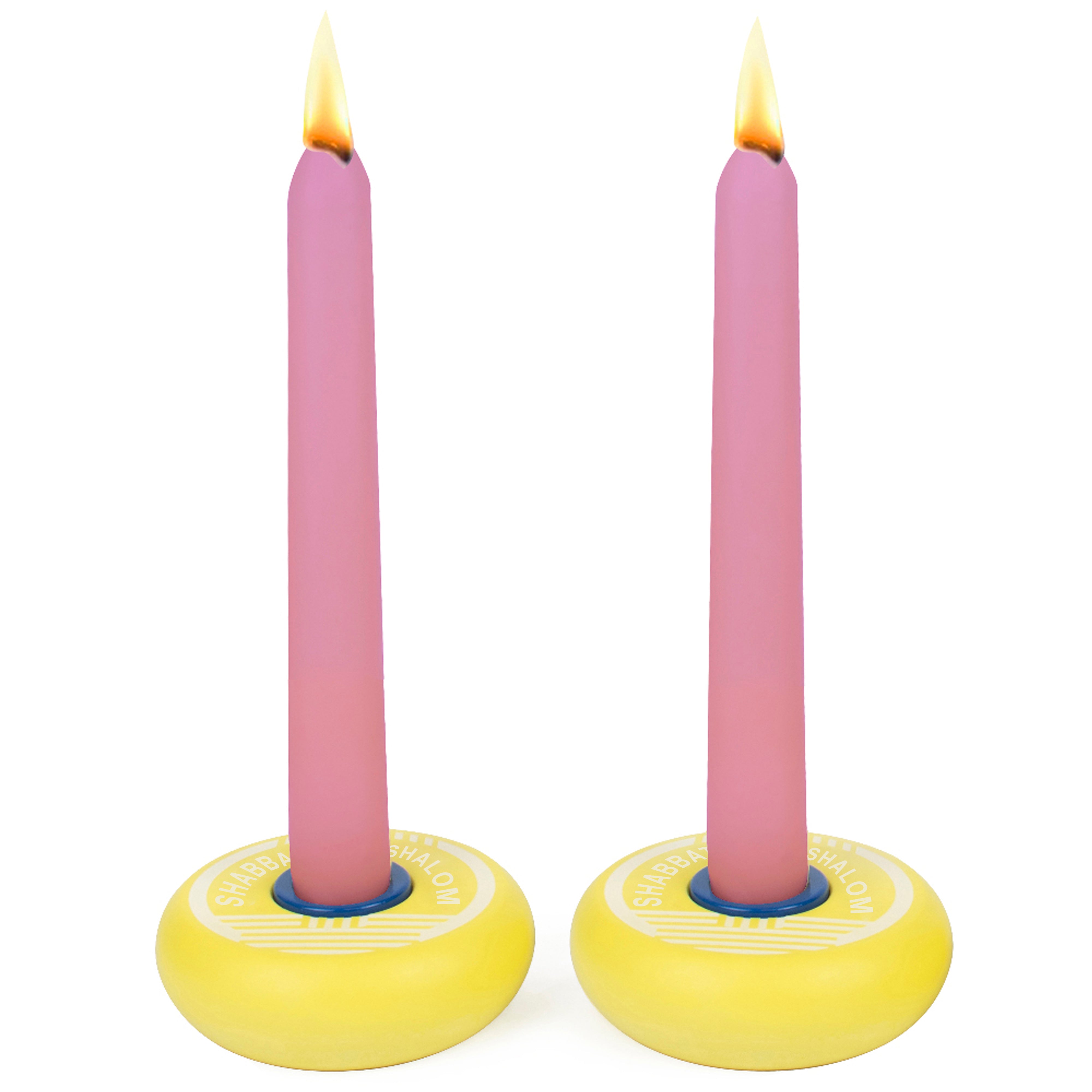 PLATZ - SHABBAT SHALOM CANDY CANDLESTICKS