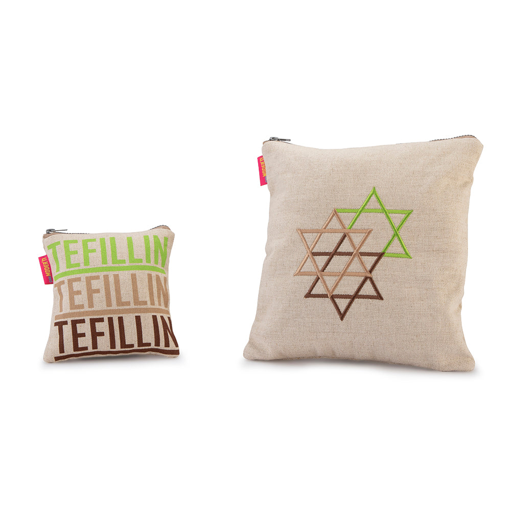 SCHLEP - TALLIT BAG SET - NATURAL LINEN