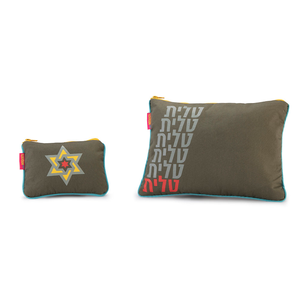 SCHLEP - TALLIT BAG SET - OLIVE COTTON TWILL