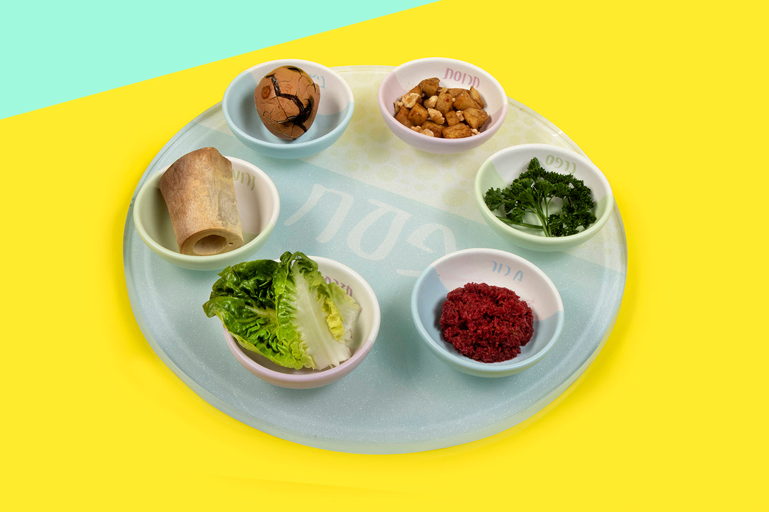 NU - PASSOVER SEDER PLATE & BOWLS